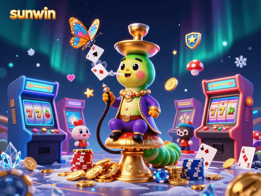 Win big with sunwin’s ultra-detailed casino-themed 3D illustration showcasing vibrant gaming elements.