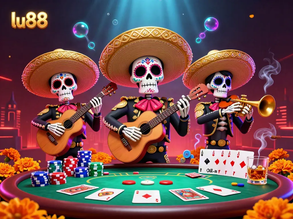 Experience thrilling entertainment at lu88 with a vibrant mariachi band celebrating casino spirit.