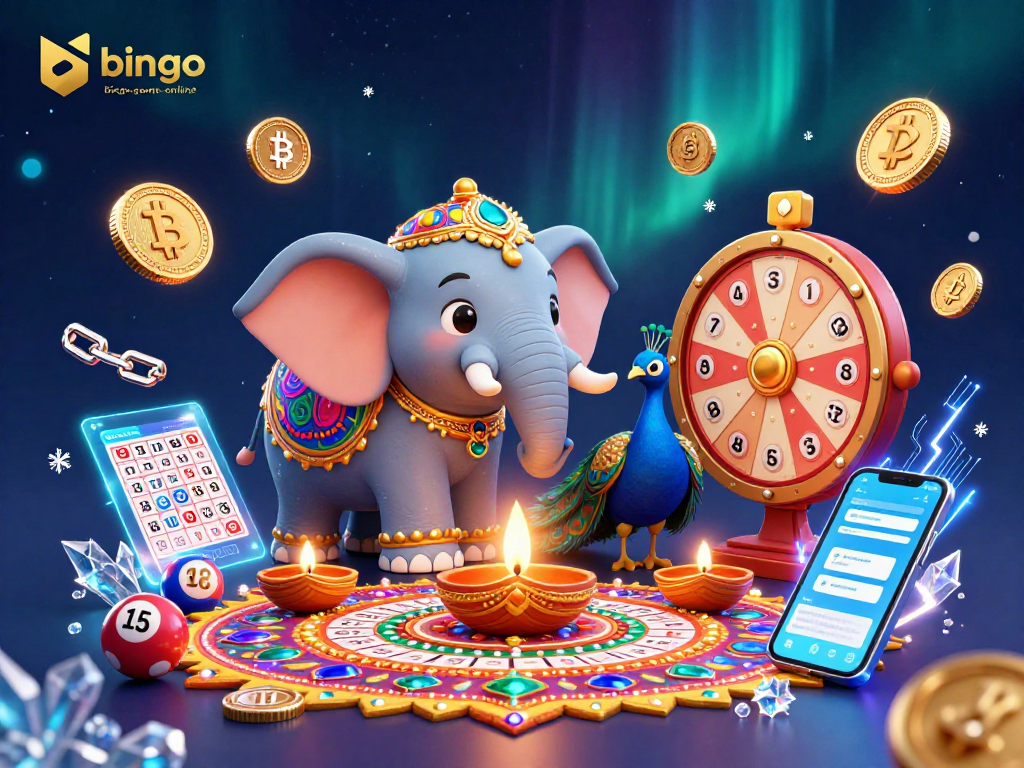Experience the excitement of bingo-game-online with unique themed illustrations and vibrant game elements.