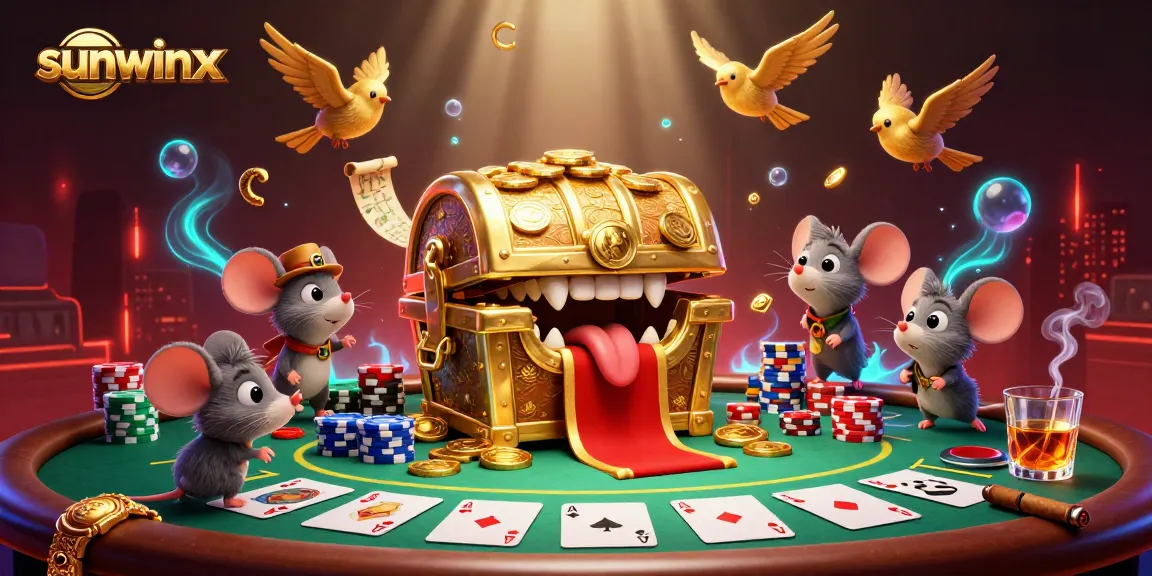 Experience thrills with sunwinx as you explore a vibrant 3D casino scene filled with poker and excitement.